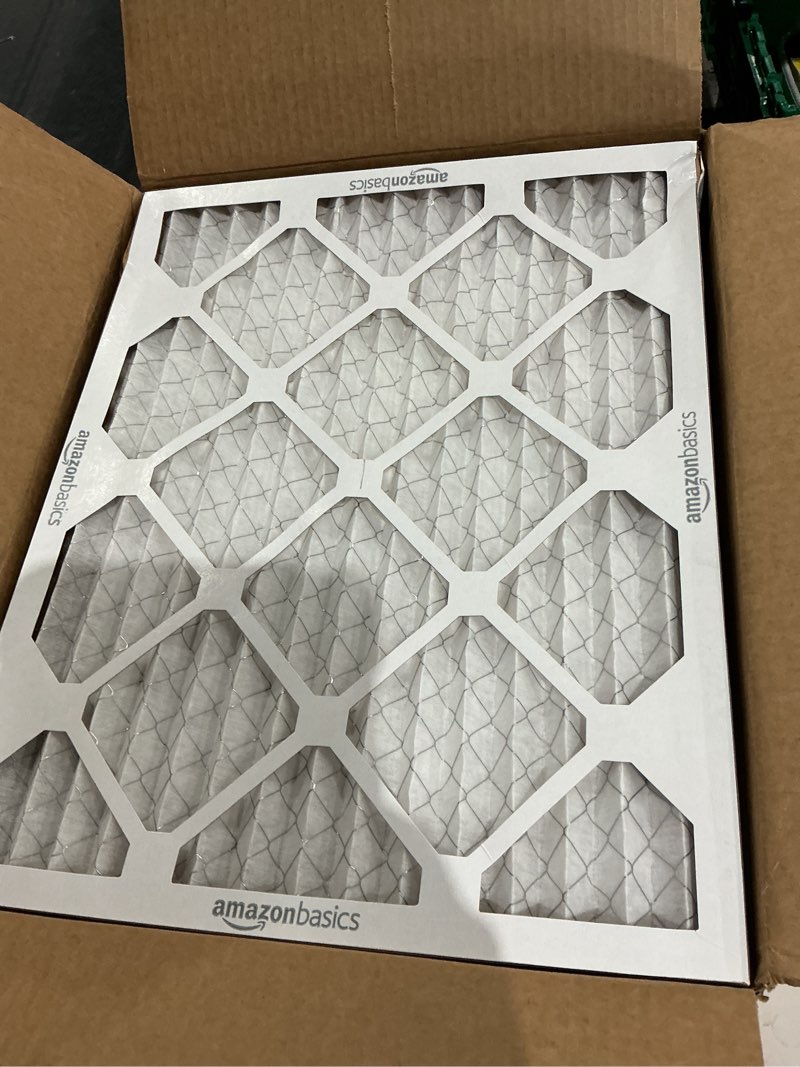 Condition photo showing Good Condition for amazon basics 16x20x1 air filter 6 pack, merv 8 ac furnace filters (actual size: 15.75" x 19.75" x 0.75") 16x20x1 merv 8