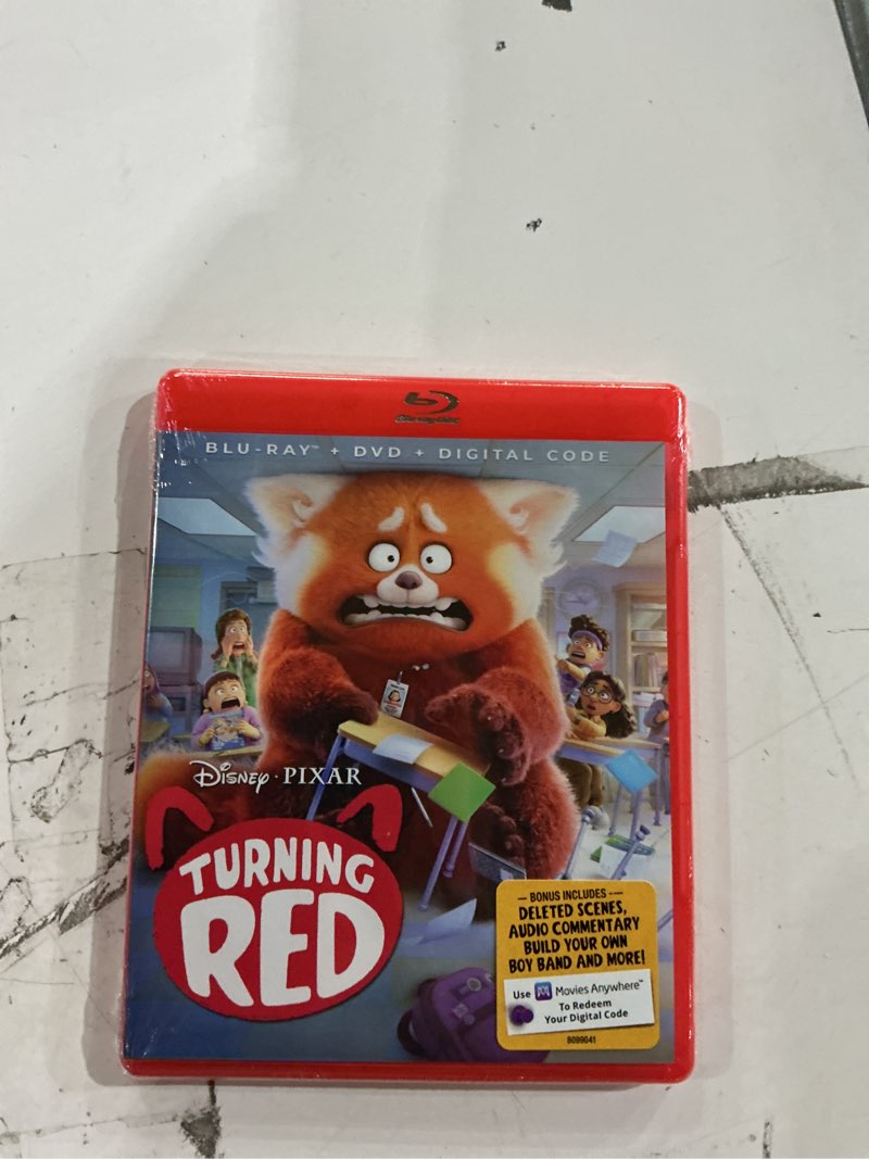 Condition photo showing New/Like New for disney pixar turing red blu-ray dvd