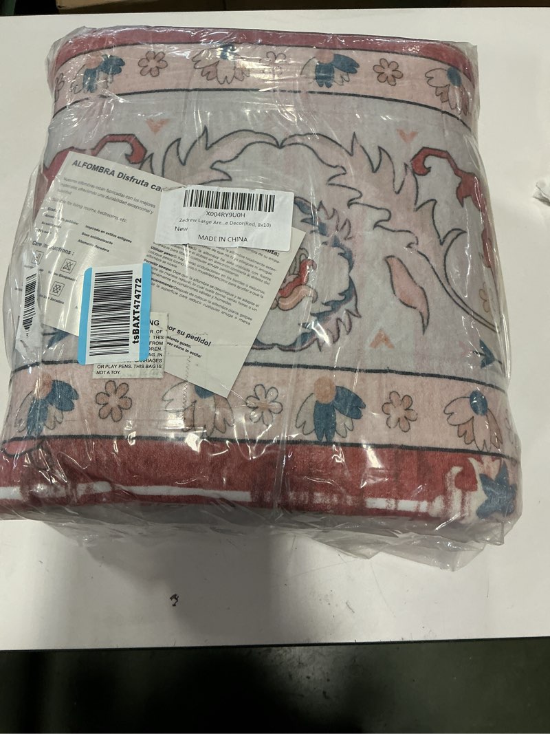 Condition photo showing Good Condition for Zedrew Deep-Red  Area Rug 8x10 Large Rugs for Living Room Bedroom, Fluffy So
