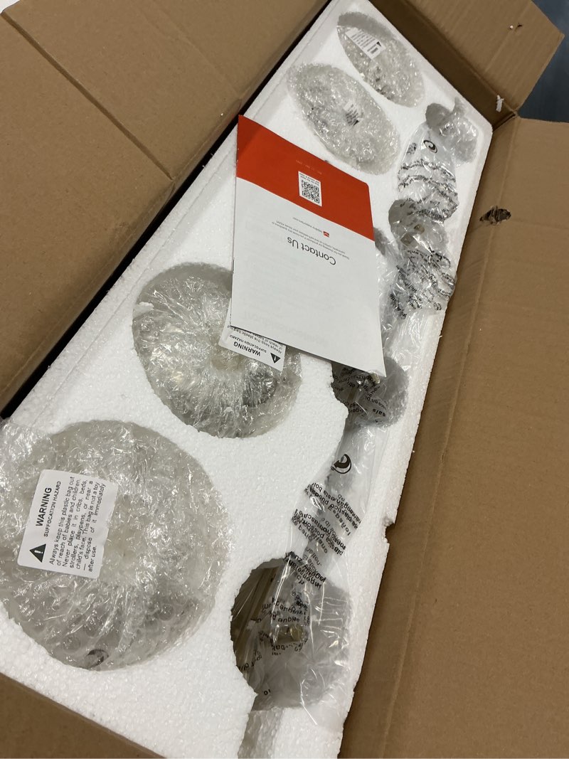 Condition photo showing Good Condition for VONLUCE Bathroom Vanity Light, 4 Light Bathroom Light Fixture Over Mirror, Bathroom Wall Lamp with Clear Glass, Modern Gold Vanity Lighting fixtures for Bathroom, Bedroom, Hallway