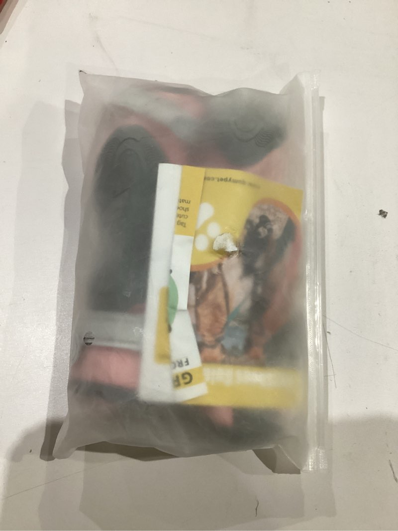 Condition photo showing Good Condition for QUMY Dog Shoes for Small Dogs, Puppy Dog Boots & Paw Protectors for Winter Snow Day, Summer Hot Pavement, Waterproof in Rain Weather, Ourdoor Hiking, Indoor Hardfloor with Skid-Resistant Sole Black 3 Black size 3: 1.70"x1.31"(L*W)