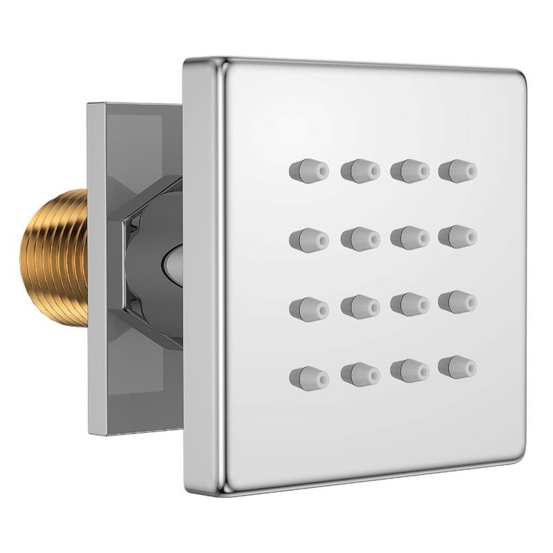 Bostingner Brass Shower Body Sprays Massage Spa Side Jets Wall Mounted Shower Set Chrome