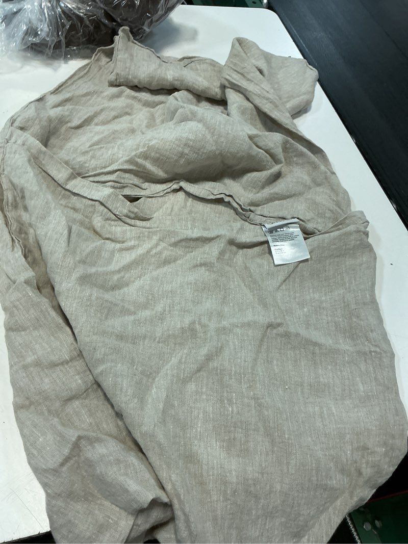 Condition photo showing Good Condition for quince european linen sham set of 1, king, natural chambray, 20x36 in king sham