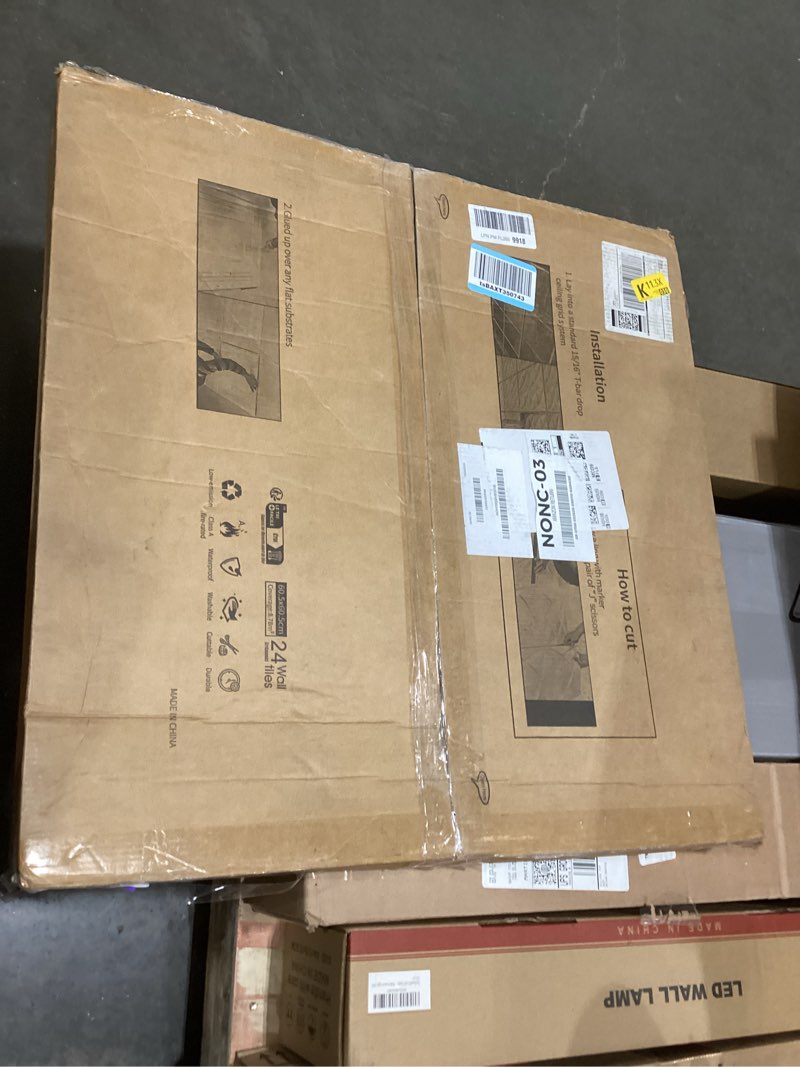 Condition photo showing Good Condition for wowstar 24-pack 24"x24" drop ceiling tiles, waterproof glue up ceiling panels, white