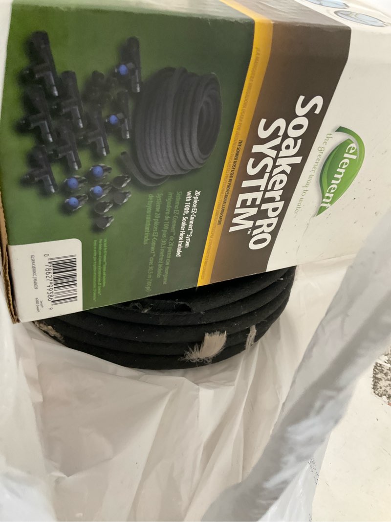 Condition photo showing As Is for swan soakerpro 3/8 in. x 100 ft. heavy duty soaker hose system