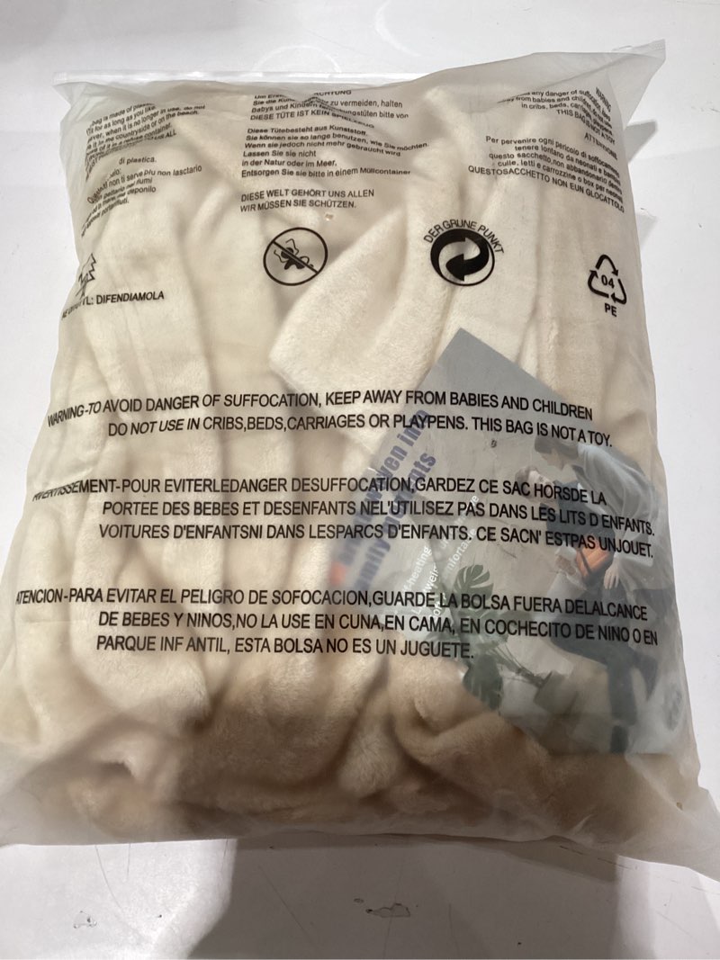 Condition photo showing New/Like New for SNZ Luxury Flannel Throw Blanket for Couch 40x60 Inches - Ultra Soft Fleece Blankets & Throws for Bed, Camping, Office - All Season Cozy Plush Blanket for Adults, Men, Kids Blue 40x60 Inches