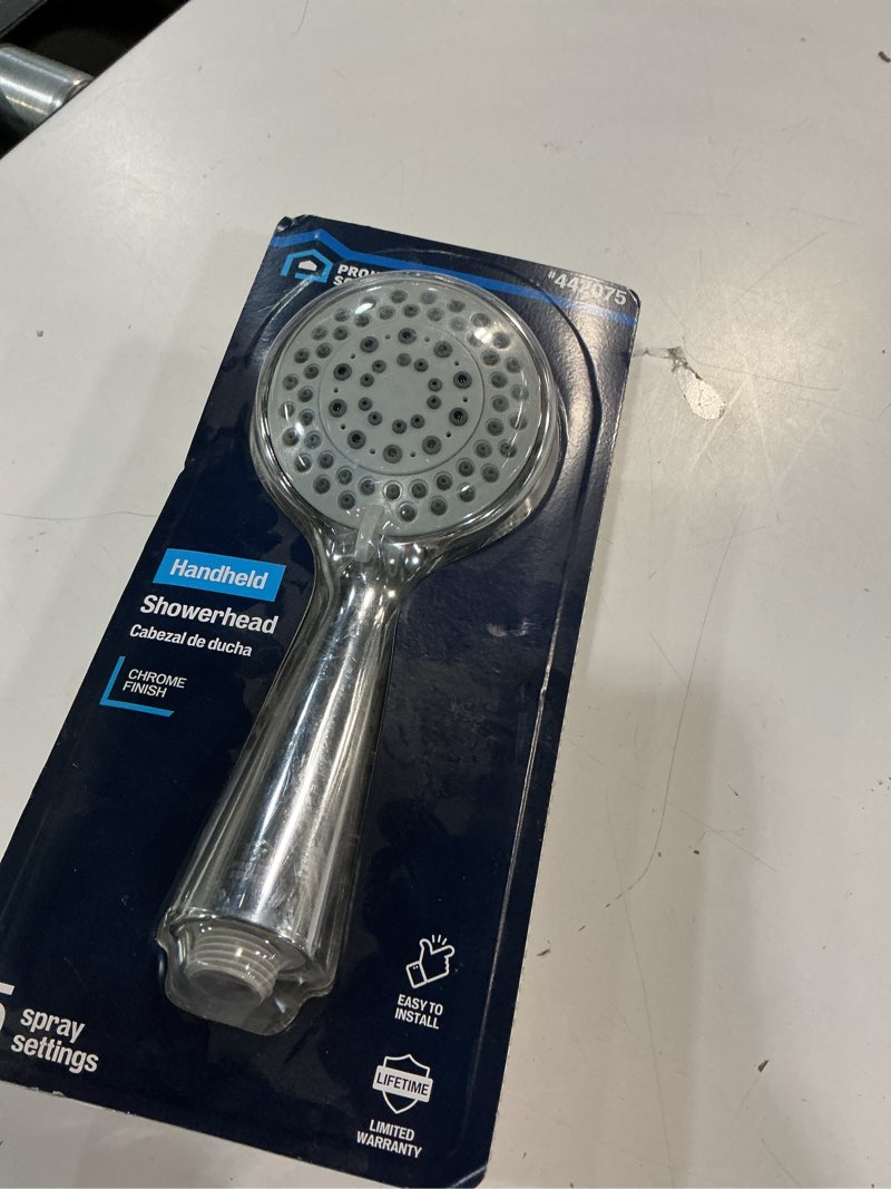 Condition photo showing As Is for aquasource 4-in 2.0-gpm (7.6-lpm) chrome 5-spray watersense hand shower