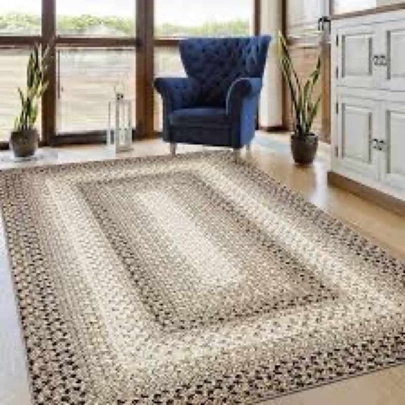 rugsreal boho rug 4x6 bedroom machine washable rug braided print floor cover dining room throw carpe