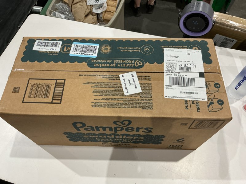 Condition photo showing Good Condition for pampers swaddlers diapers, size 6 (23-44 lbs), 108 count, absorbent, keeps baby dry and comfortable, skin safe disposable baby diaper (packaging may vary) size 6 108