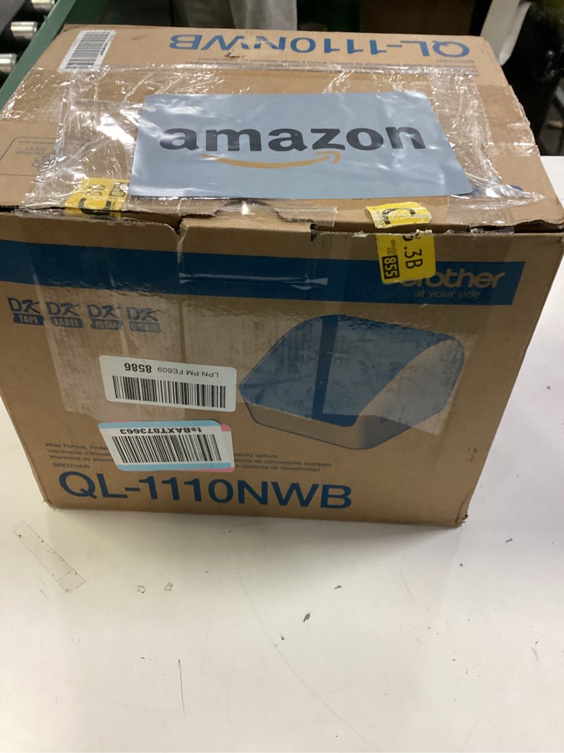 Condition photo showing New/Like New for Brother QL-1110NWB Wide Format, Postage and Barcode Professional Thermal Monochrome Label Printer with Wireless Connectivity QL1110NWB with USB Host Port New