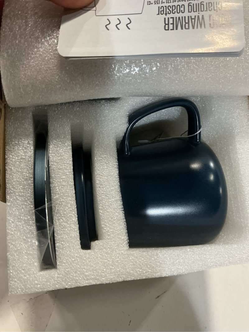 Condition photo showing New/Like New for APEKX Warm Cup Coffee Mug Warmer Set - Smart Stable Constant Temperature 131°F, 15W Wireless Charging, 12.8 oz Capacity - Supports USB-C Interface, Automatic Power On/Off Function (4 H). (Deep Navy)