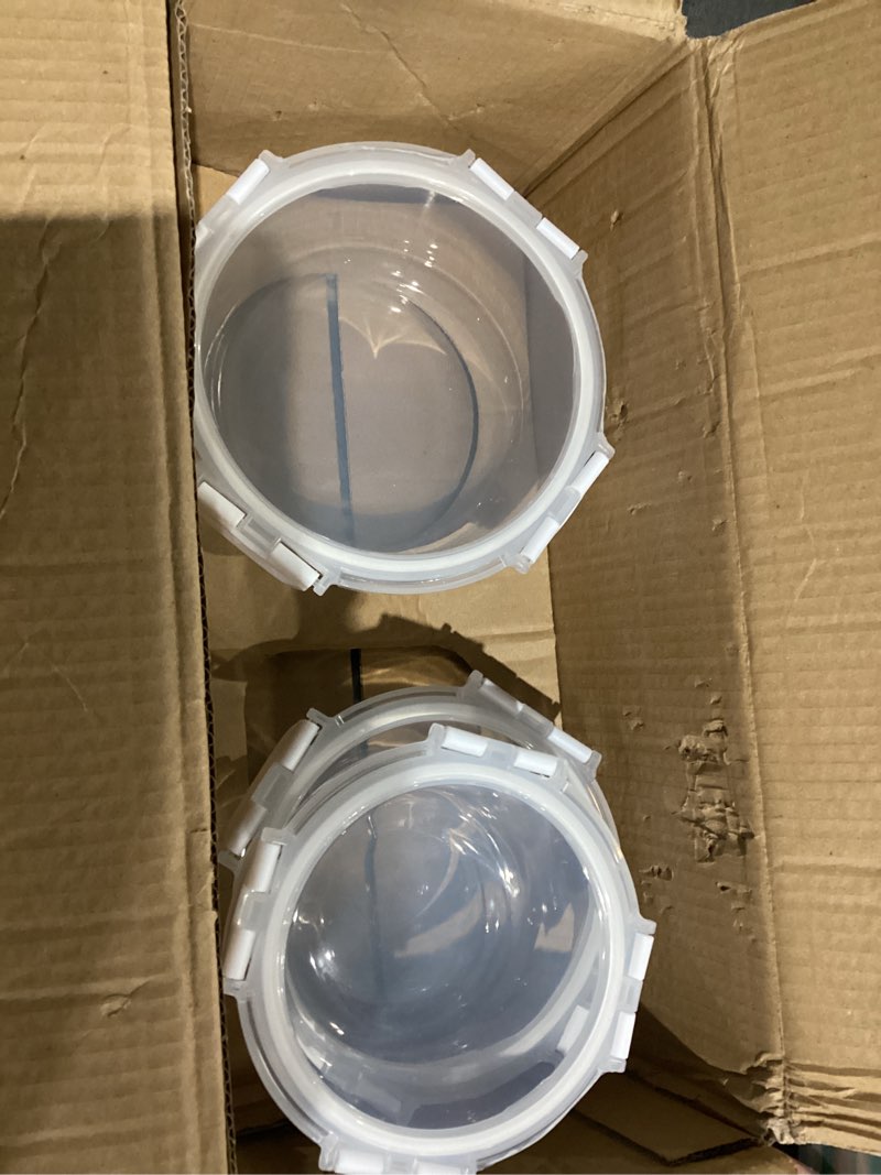 Condition photo showing As Is for VERONES 30 Pieces Glass Meal Prep Containers Set, Stackable Glass Food Storage Containers with Lids-Airtight Lunch Containers?for Microwave, Oven, Freezer & Dishwasher,Grey Gray