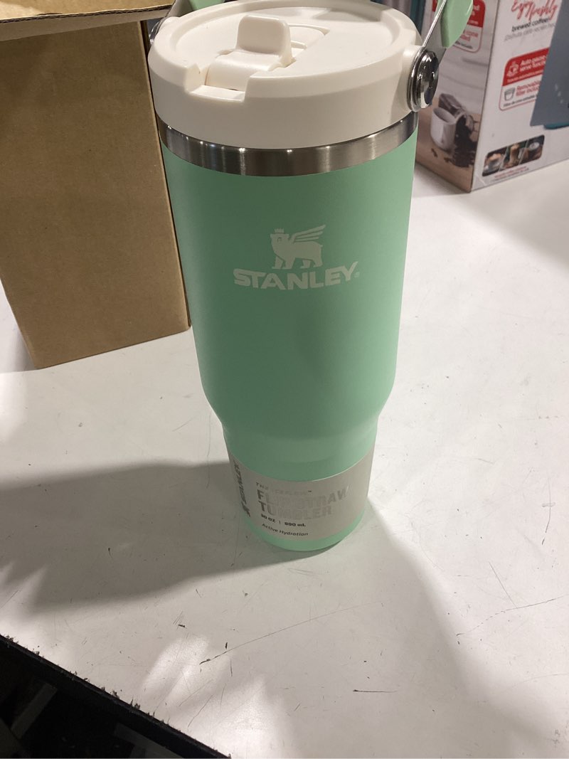 Condition photo showing Good Condition for stanley iceflow 2.0 flip straw tumbler with handle 30 oz | twist on lid and flip up straw | leak resistant water bottle | insulated stainless steel | bpa-free | pistachio pistachio 30 ounces