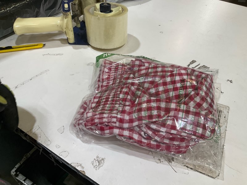 Condition photo showing As Is for womens ruffle boxer shorts gingham pajama shorts with pockets lounge sleep shorts summer causal outfit 2026 red l