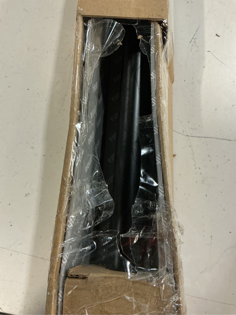 Condition photo showing Good Condition for umbra cappa modern 1" curtain rod, includes 2 matching finials, brackets & hardware, black 66” to 120” black