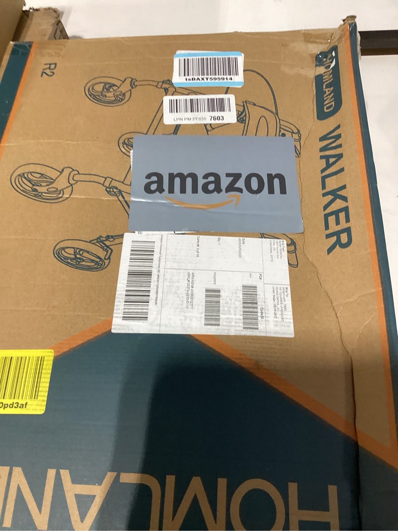 Condition photo showing New/Like New for HOMLAND Rollator Walkers for Seniors with Seat, 8" All Terrain Wheels, Durable Aluminum Frame, Lightweight Foldable Walker with Ergonomic Seat, Height Adjustable Rolling Walker Red