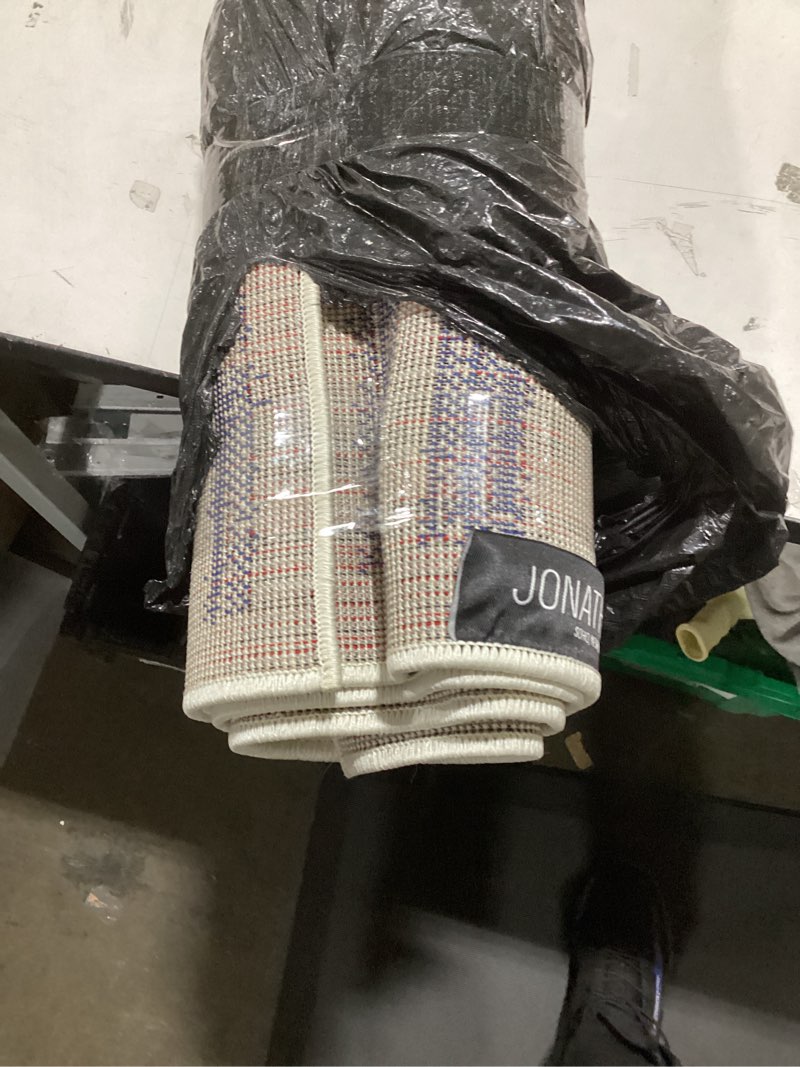 Condition photo showing Good Condition for JONATHAN Y MOH207E-4 Khalil Modern Berber Stripe Area Rug, Contemporary, Bohemian, Scandinavian, Minimalistic, Rustic for Living Room, Dining Room, Bedroom, Kitchen, Cream/Navy, 4 X 6