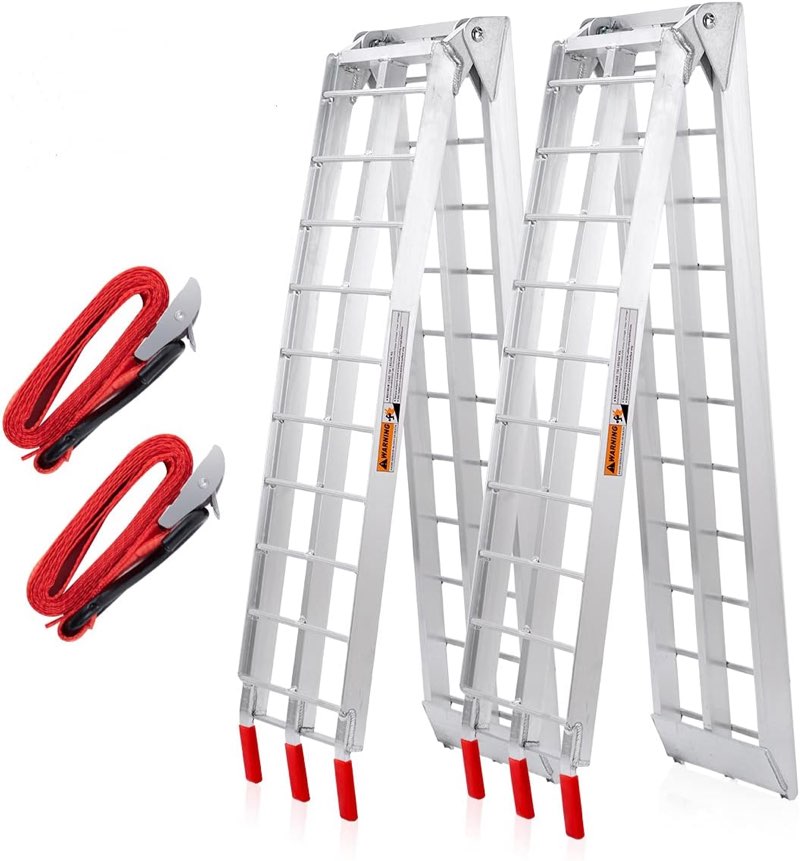 ATV Folding Loading Ramps 7.5FT Aluminum 1500Lbs Portable Truck Motorcycle Ramp