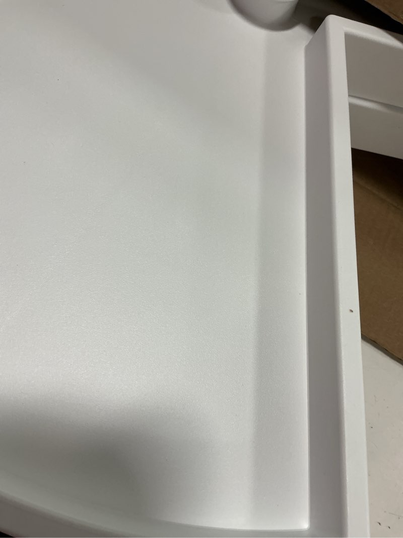 Condition photo showing Good Condition for KV Lazy Susan Kidney Shaped 2 Polymer Shelves 24" (Set) White 24-inch (width)