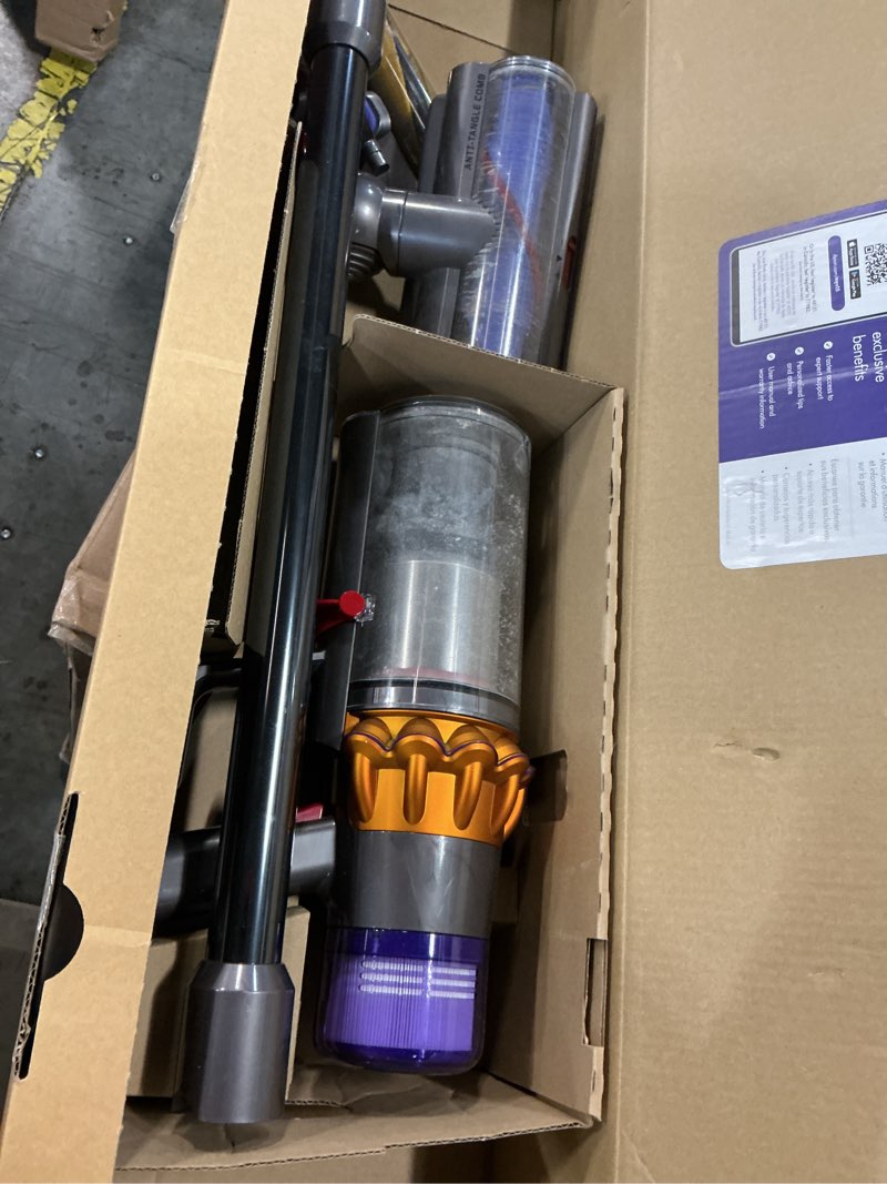 Condition photo showing As Is for Dyson V15 Detect Plus Cordless Vacuum, Illumination Reveals dust, 240AW, 3 Power Modes, Up to 60 Minutes,² Deep Cleans Hard Floors and Carpets, Detangles pet Hair, Converts to Handheld