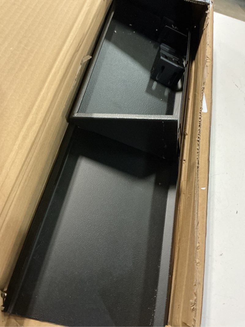 Condition photo showing Good Condition for adjustable fireplace hood - 28-48 inch heat deflector shield for mantel protection, wall mounted fireplace smoke guard (6 inch)