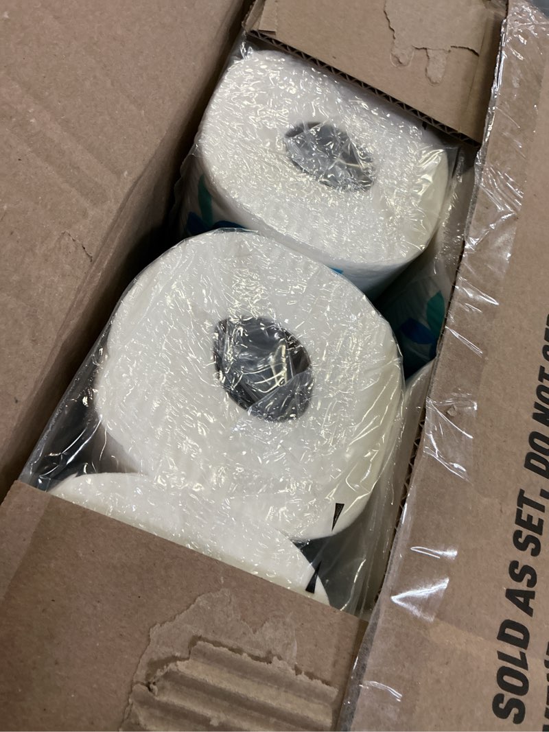 Condition photo showing New/Like New for amazon brand - presto! 2-ply ultra-soft toilet paper, 24 family mega rolls = 120 regular rolls, 6 count (pack of 4), unscented 313 sheet (pack of 24)