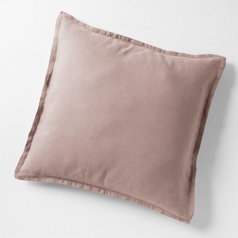 european linen euro sham, euro, dusty mauve