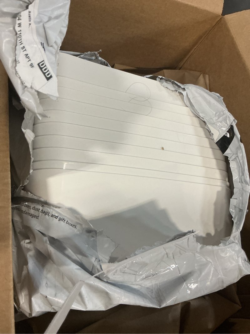 Condition photo showing As Is for zopeal plastic storage bins 10 pcs white pantry organizer bins small baskets storage containers for home kitchen (12 x 8 x 5 inches) white 12 x 8 x 5 inches