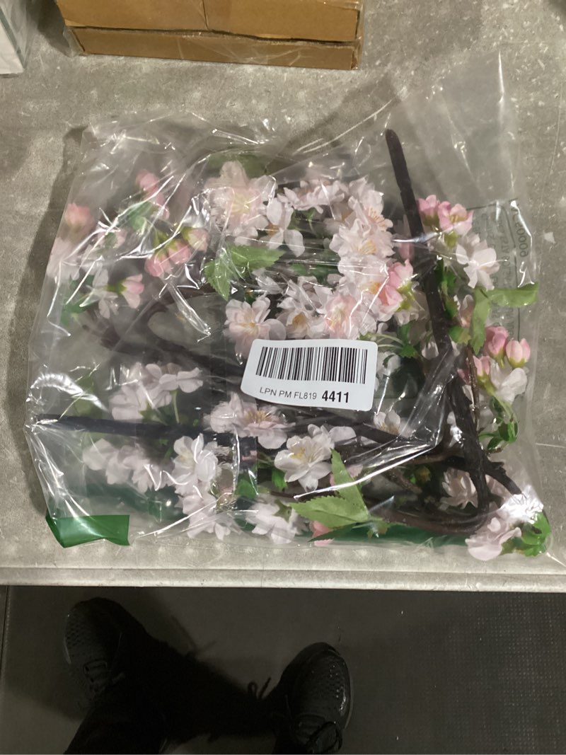 Condition photo showing New/Like New for 39" tall cherry blossom branches for vase faux cherry flowers light pink peach blossom for floral arrangements artificial apple blossom silk tall stems for home wedding table decor-3 pcs l-pink #3