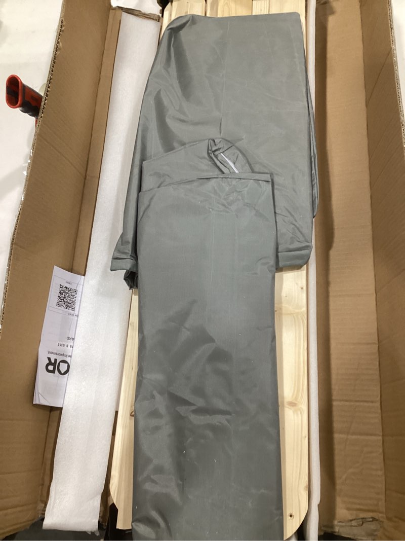 Condition photo showing As Is for VEVOR Twin Size Bunkie Board, 1.5 in Bed Board Slats with 200D Oxford Cloth, Wooden Mattress Support for Twin Size Bed, Easy Assembly Support Under Mattress, 2 Piece, Gray