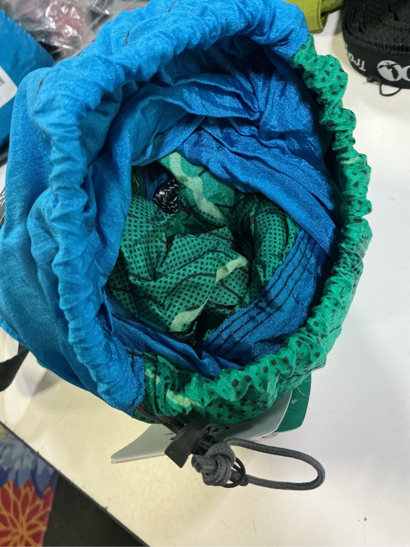 Condition photo showing As Is for eno doublenest hammock - lightweight, portable, 1 to 2 person hammock - for camping, hiking, backpacking, travel, a festival, or the beach - pacific crest trail association/teal