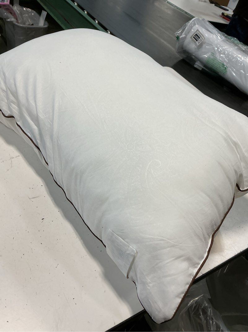 Condition photo showing As Is for subrcamos luxury comfort bed pillows - hypoallergenic polyester microfiber material - premium sleep support for side, back, and stomach sleepers - set of 2, queen size 18 x 28 inches, 45 cm x 70 cm