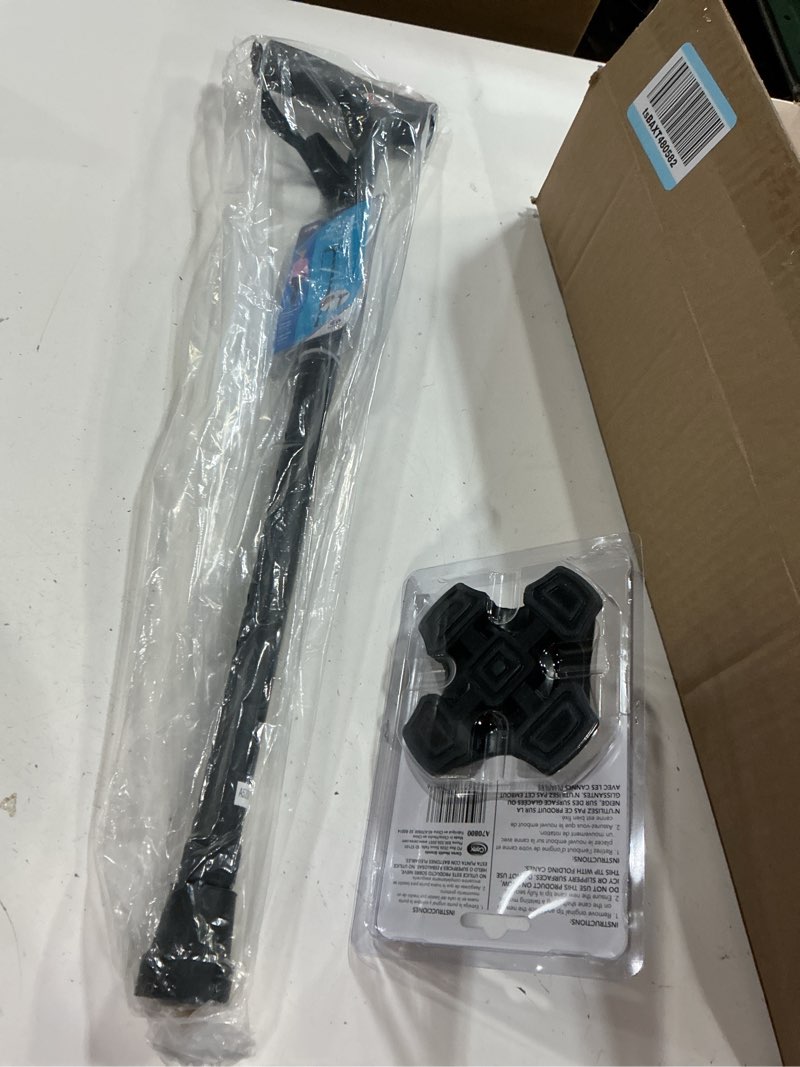 Condition photo showing New/Like New for carex pivot cane tip walking cane - soft grip, height adjustable, latex free cushion handle - red, for women & men black