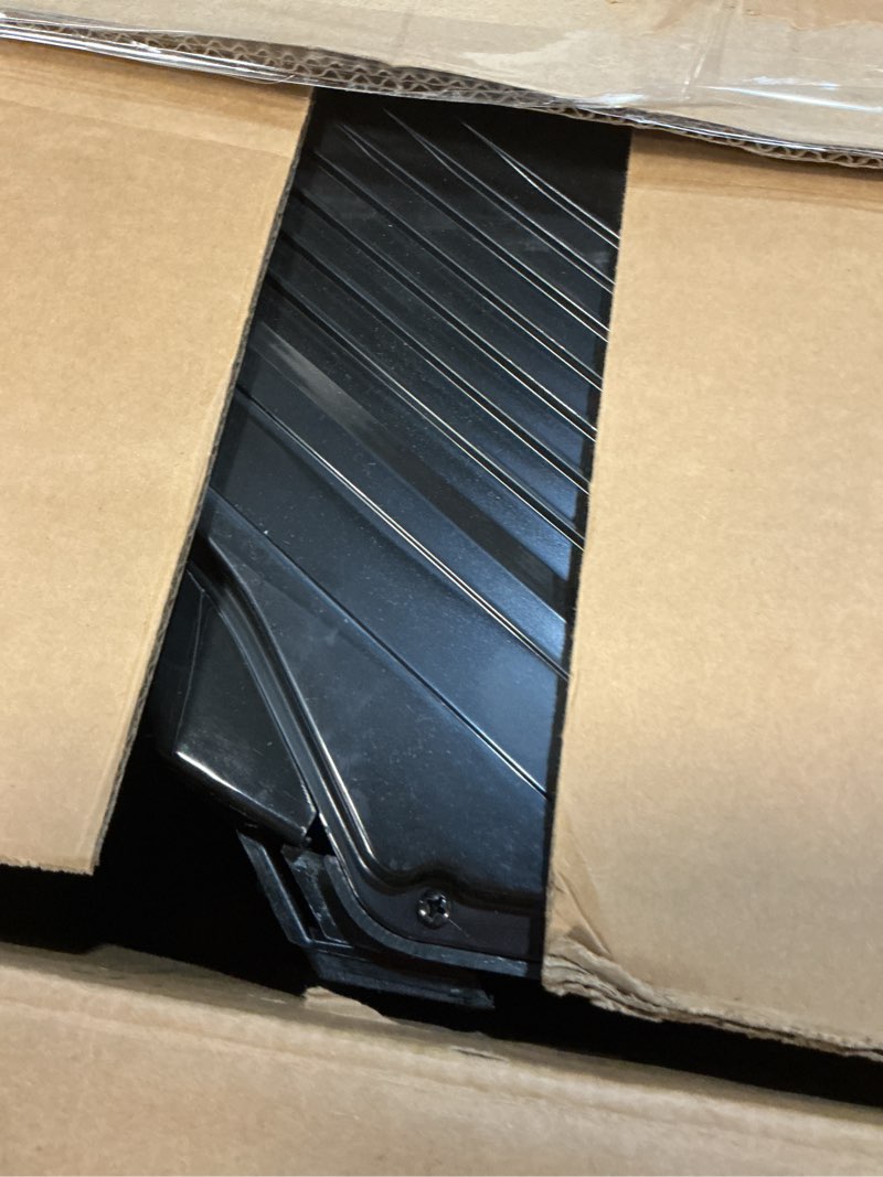 Condition photo showing As Is for Corded Electric Snow Blower 18-Inch Snow Thrower with 15 Amp Motor, 2200 RPM Rubber Auger, 30 Ft Throw Distance, Lightweight Snow Removal Machine for Sidewalk, Patio & Small Yards