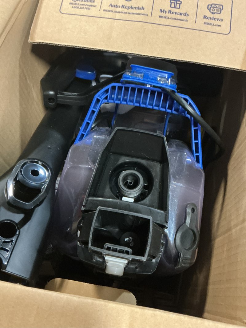 Condition photo showing As Is for bissell turboclean, upright carpet cleaner, pro max clean & protect + oxy urine eliminator formula included, 3952