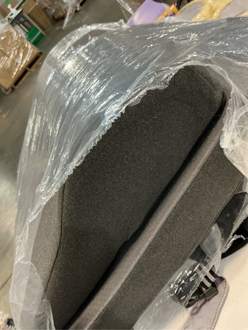 Condition photo showing As Is for shinnwa lumbar support pillow for recliner, ultra-soft foam back support pillow and egg crate foam seat cushion 2-in-1 for couch, office chair, for back pain relief, charcoal