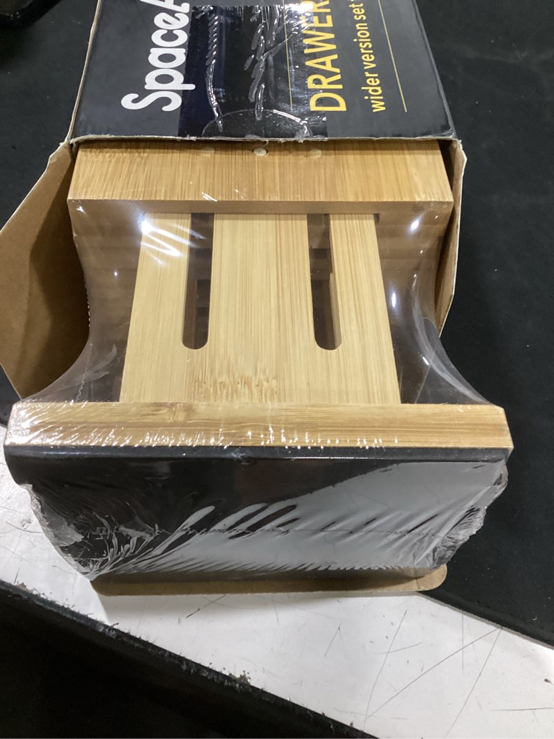 Condition photo showing Good Condition for spaceaid bamboo dresser drawer dividers 6 pack, 4.65“ high adjustable 12.5“-17” drawer organizers, expandable organization for clothing, clothes, dressers, natural 4.65''h, 12.5''-17''l natural