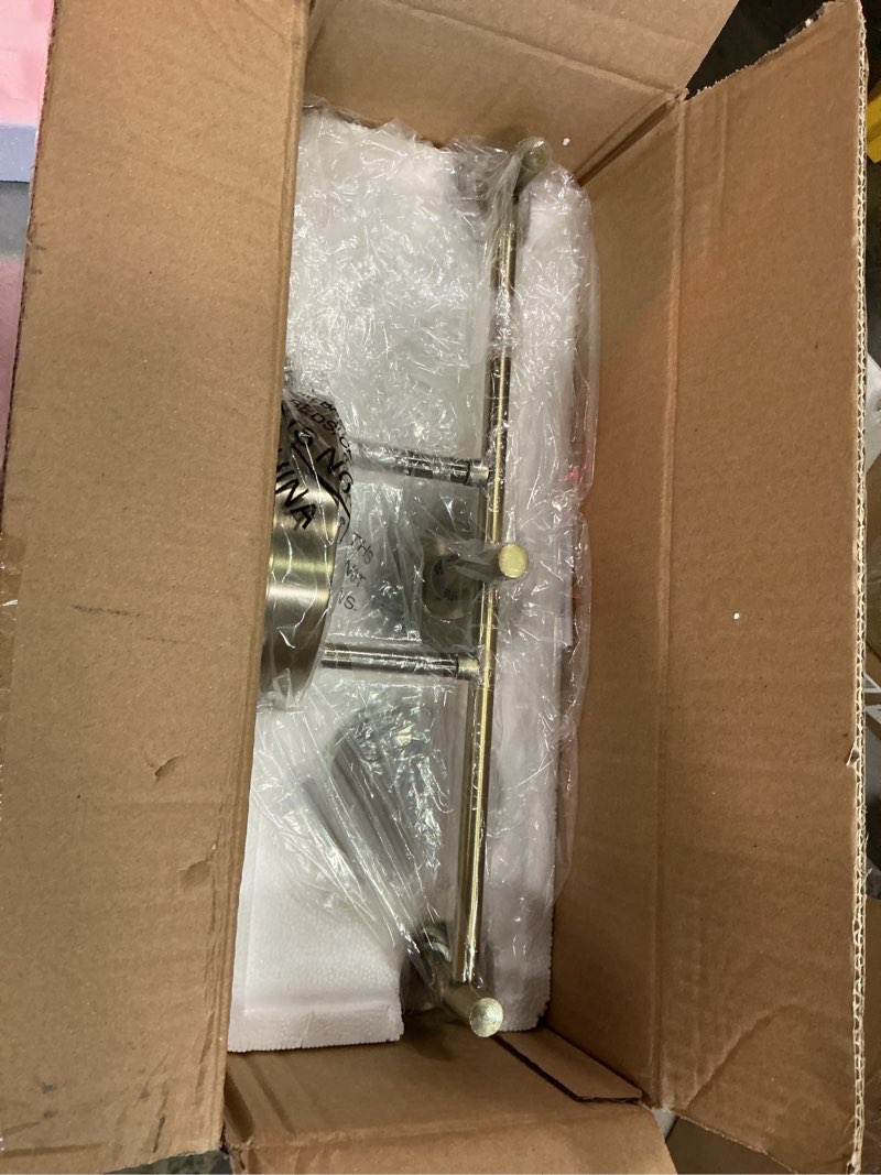 Condition photo showing New/Like New for indoi bathroom light fixtures, 3-light brass vanity light, black bathroom lights over mirror with clear glass shade, wall sconces for mirror bedroom living room hallway brass 3-light