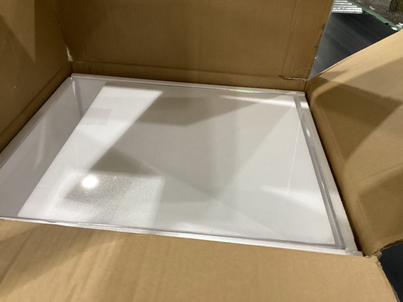 Condition photo showing New/Like New for universal turntable dust cover, clear acrylic protector with rear cable access - no hinges needed, fits most record players under 18.1"x15.5"x5.9"