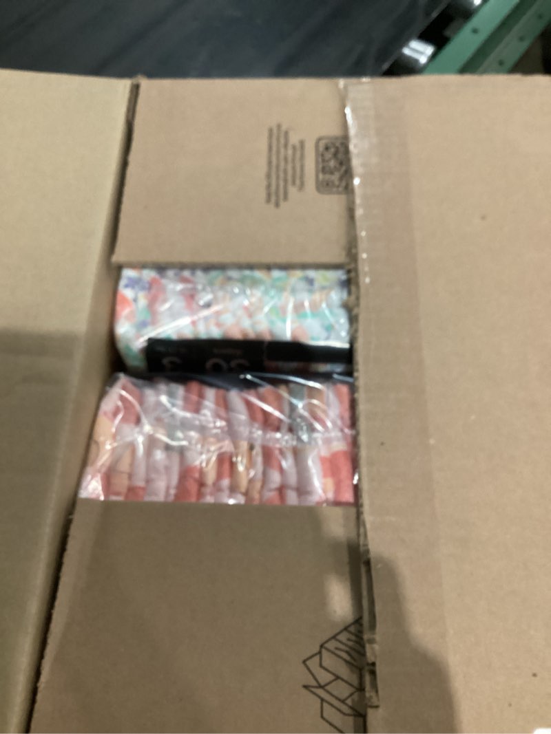 Condition photo showing Good Condition for The Honest Company Comfort Dry Disposable Diapers for Sensitive Skin, Hypoallergenic, Just Peachy + Flower Power, Super Club Box Size 3 (16–28 lbs) 120 Count