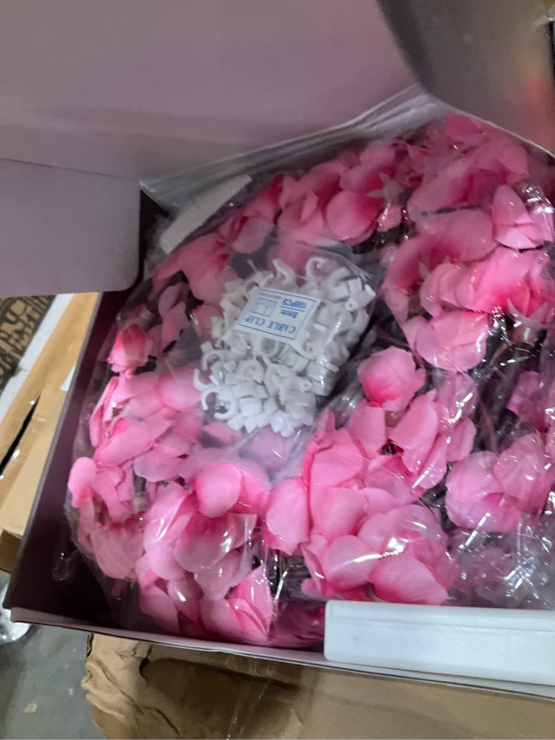 Condition photo showing Good Condition for fnhmsl cherry enchanted willow vine lights 7.55ft 144led pink cherry blossom tree branch lights for wall, remote timer,8 light model,bedroom wall doors wedding, christmas, usb battery box 7.55ft pink cherry 144 led