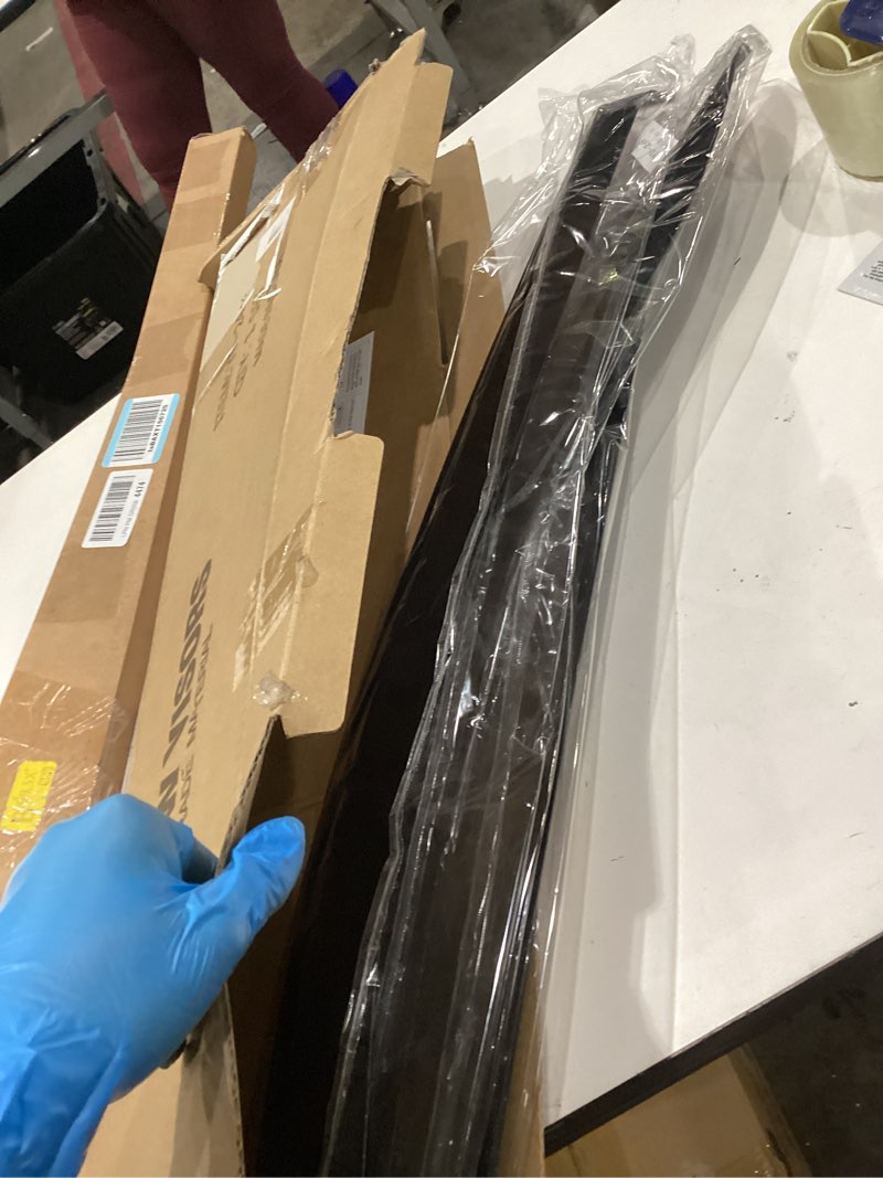 Condition photo showing As Is for window visors rain guards for 2019-2026 dodge ram 1500 crew cab (new body style), out-channel window vent wind deflectors visors shades for 19-26 ram 1500 full-size cab 2019-2026 ram 1500 crew cab