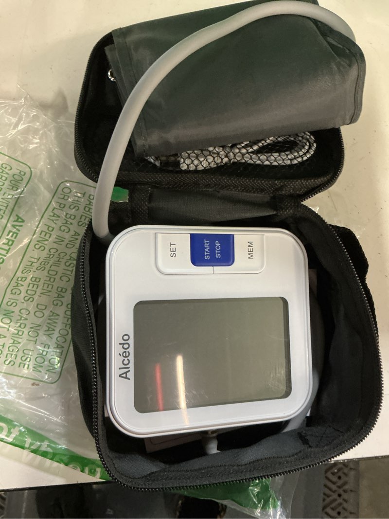 Condition photo showing Good Condition for alcedo blood pressure monitor for home use, automatic digital bp machine with large cuff for upper arm, lcd screen, 2x120 memory, talking function large screen
