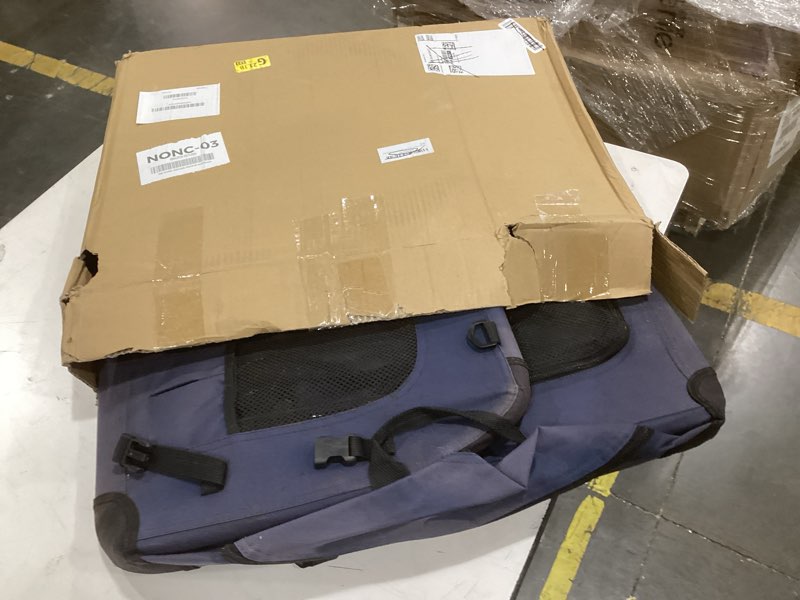 Condition photo showing Good Condition for prutapet large cat carrier 24"x16.5"x16.5" portable dog crate for small medium dogs collapsible traveling pet crate with collapsible bowl blue 24.0"l x 16.5"w x 16.5"h