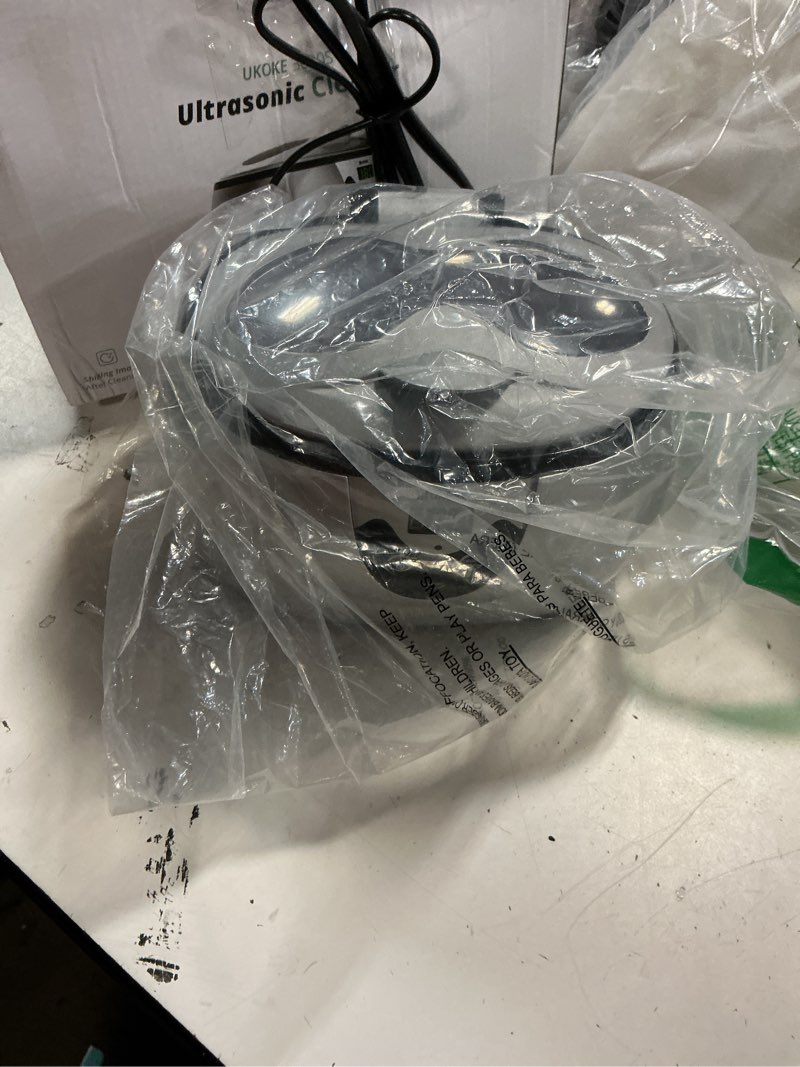Condition photo showing Good Condition for ukoke uuc06s ultrasonic cleaner, professional jewelry cleaner for eyeglasses, rings and watches, 42khz portable sonic cleaner with 600ml capacity stainless steel tank silver 1 count (pack of 1)