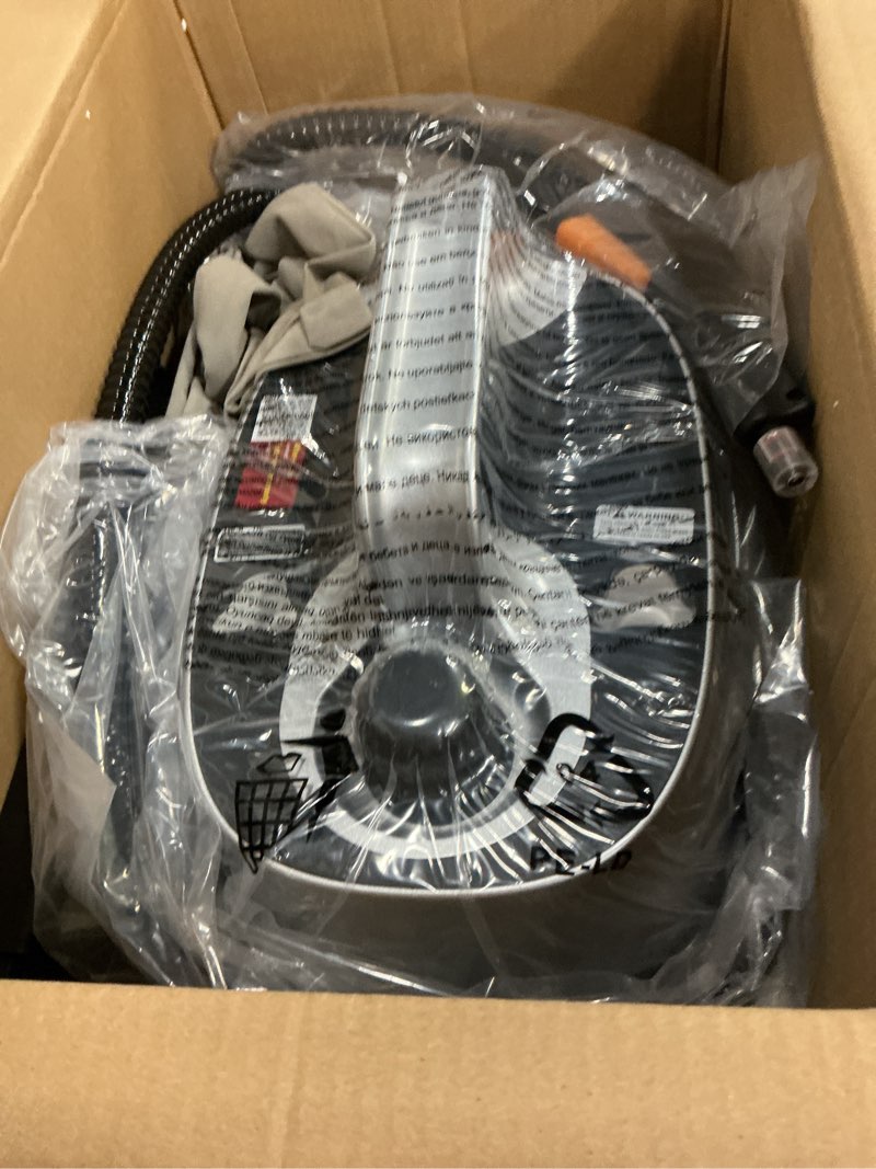 Condition photo showing Good Condition for steam cleaner, 293°f 58 psi powerful multipurpose handheld steam mop for home use, 21 attachments, 50oz capacity, heavy duty steamer for carpets, floors, cars, tiles, crack cleaning, platinum