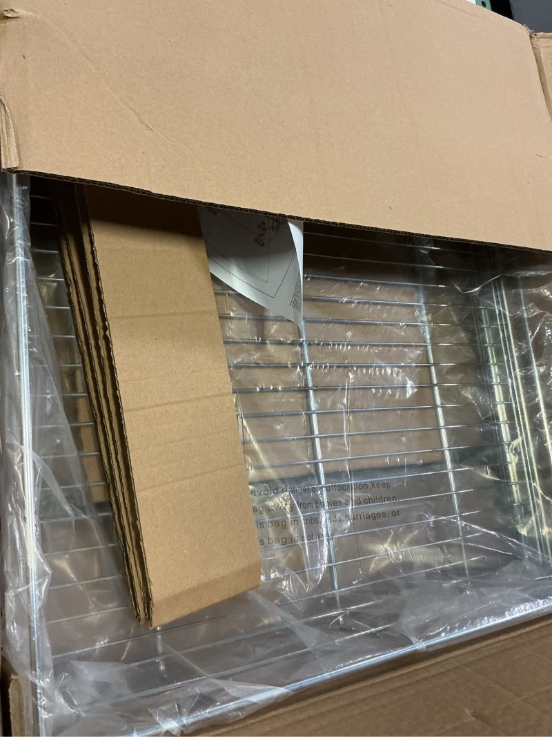 Condition photo showing New/Like New for Pull Out Cabinet Organizer 20" W X 22" D, Slide Out Drawers For Kitchen Organizers and Storage, Pull Out Drawers For Cabinets Capacity Heavy Duty Caddy, Cabinet Shelves Chrome-Plated, Bathroom Pantry 20”W x 22”D 1 Tier