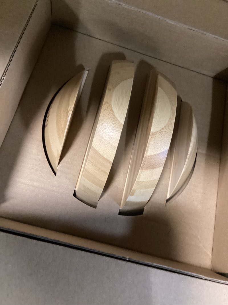 Condition photo showing New/Like New for smirly wooden cutting boards for kitchen meal prep & serving - bamboo cutting board set with holder, charcuterie & chopping board, wood cutting board set, kitchen gadgets natural bamboo 3 pack with holder