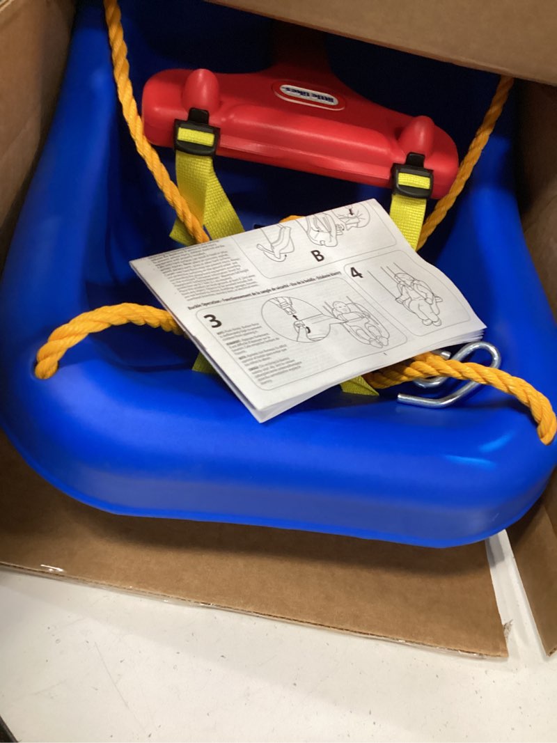 Condition photo showing Good Condition for little tikes 2-in-1 snug  n secure blue swing for baby and toddlers  ages 9 months - 4 years