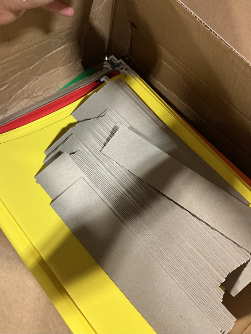 Condition photo showing Good Condition for extra capacity hanging file folders, razcc 60 pack letter size reinforced hanging folders with heavy duty 2 inch expansion for bulky files, filing cabinet, adjustable tabs, assorted colors